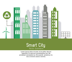 Smart city design. Social media icon. Technology concept