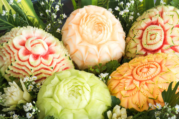 Fruit carved