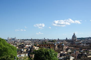 Fototapeta na wymiar Rome skyline at spring
