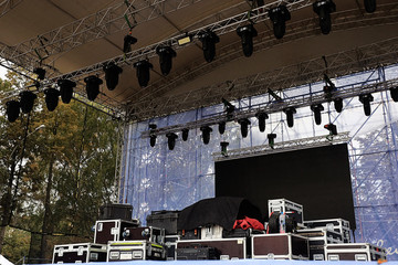 stage equipment for a concert