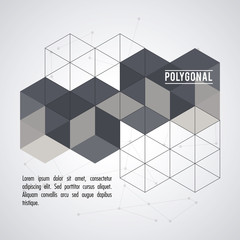 Polygonal design. Geometric shape design. , vector illustration