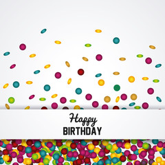 Happy birthday design. confetti icon. celebration concept