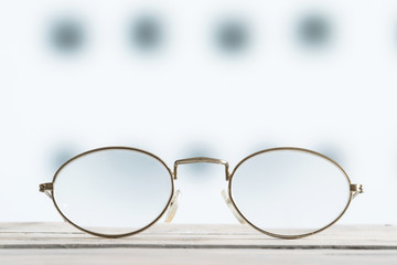 Glasses on a table with blurry background