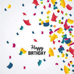 Fototapeta na wymiar Happy birthday design. confetti icon. celebration concept