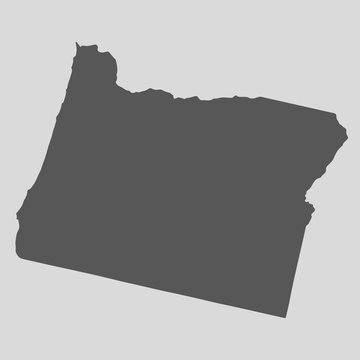 recommend clip art: Black map state Oregon - vector illustration.