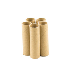 Paper core isolated on white background