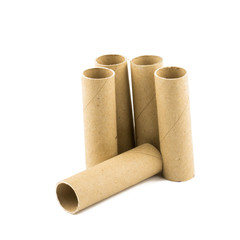 Paper core isolated on white background