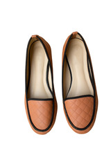 brown boots isolated on white background