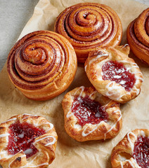 freshly baked sweet buns