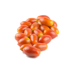 cherry tomatoes isolated on white background.
