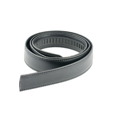  black leather belt isolated on the white