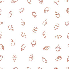 Ice cream seamless pattern.