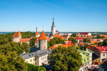 Fototapeta premium View on Tallinn old town, Estonia