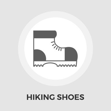 Hiking shoes vector flat icon