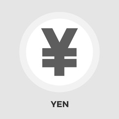 Obraz premium Yen flat icon