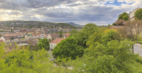 Fototapeta na wymiar View of Budapest with the Buda Castle