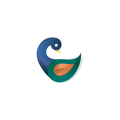 Duck modern logo vector illustration design on a white background