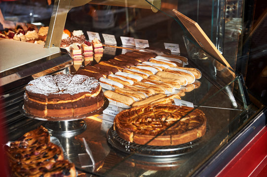 French bakery store wit delicious pastry