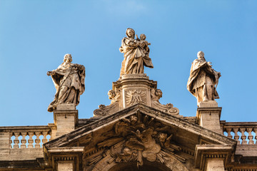 Fototapeta na wymiar Close up view of the Basilica di Santa Maria Maggiore, Rome, Ita