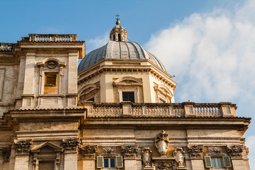 Fototapeta na wymiar Close up view of the Basilica di Santa Maria Maggiore, Rome, Ita