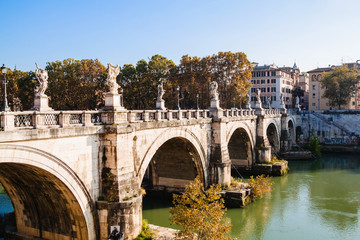 Bridge Sant'Angelo. Rome, Italy
