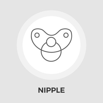 Nipple vector flat icon