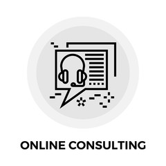 Online Consulting Line Icon