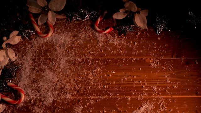 Video of a red background with candy
