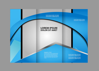 brochure design template waves tri-fold
