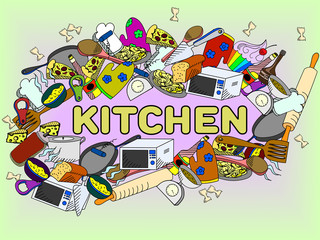 Fototapeta na wymiar Kitchen vector illustration
