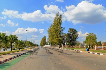 Fototapeta na wymiar Pathway at Kamphaeng Phet Historical Park, Thailand. 