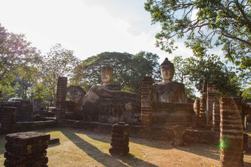 Impressive Buddha Statue at Kamphaeng Phet Historical Park
