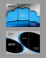 Trifold business brochure print template
