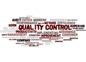 Quality Control, word cloud concept 7