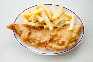 Traditional english fish and chips