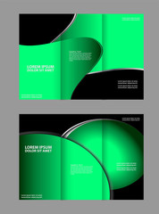 Brochure mock up design template for business, education, advertisement. Trifold booklet editable printable vector illustration. 
