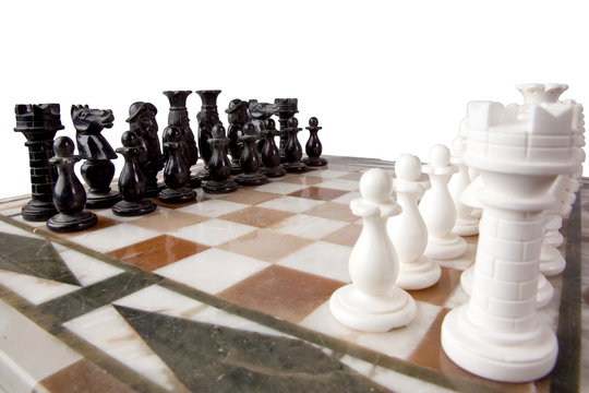 Chess board alabaster