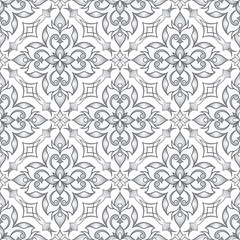 Decorative seamless gray texture on a white background.