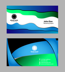 Professional and designer business card set or visiting card set
