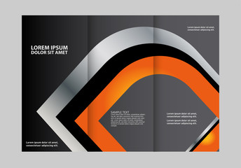 Fototapeta premium Trifold business brochure print template 