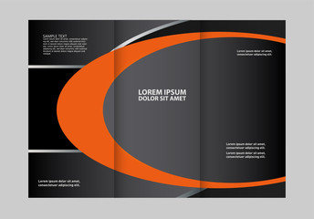 Professional business three fold flyer template, corporate brochure or cover design, can be use for publishing, print and presentation
