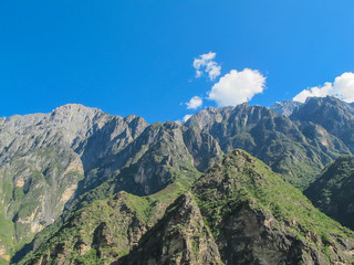 Mountain at Tiger Leaping Gorge. Located 60 kilometers north of Lijiang City, Yunnan Province, China.