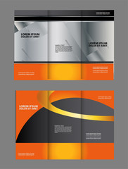 Design folding brochures backgrounds. Tri-fold brochure. Set
