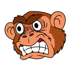 Angry monkey head 2