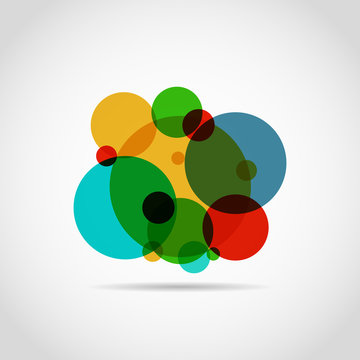 Modern colorful geometrical circles design for web background