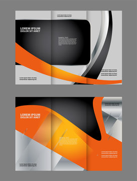 Set of Tri-fold brochure template
