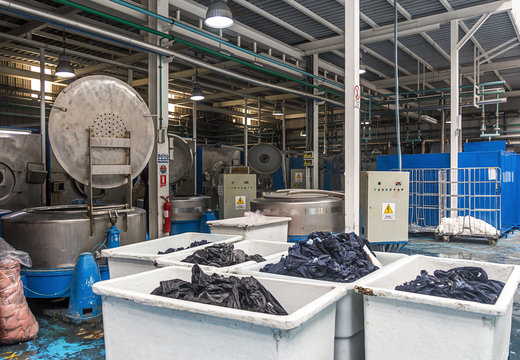 Inside a textile factory