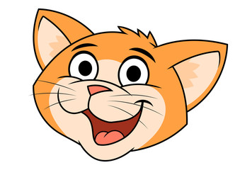 Cat smiling head 2