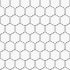 seamless pattern with 3d hexagon ornament