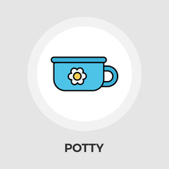 Potty vector flat icon